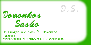 domonkos sasko business card